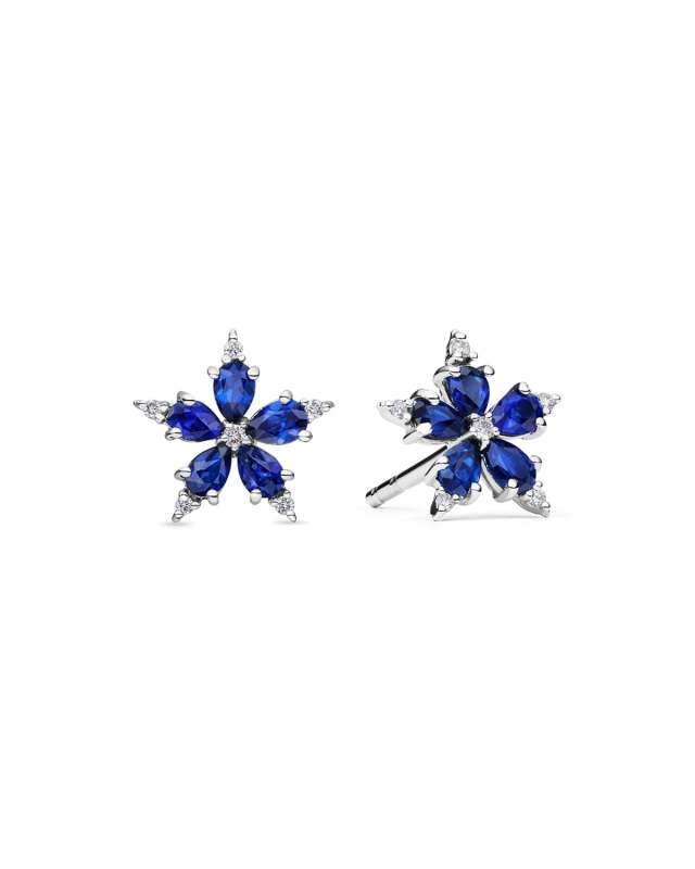 Mini Stellanise Sapphire & Diamond Stud Earrings